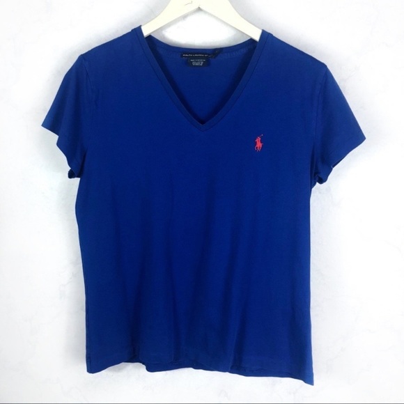 [RL Sport] Classic Blue V Neck Tee - Picture 1 of 2